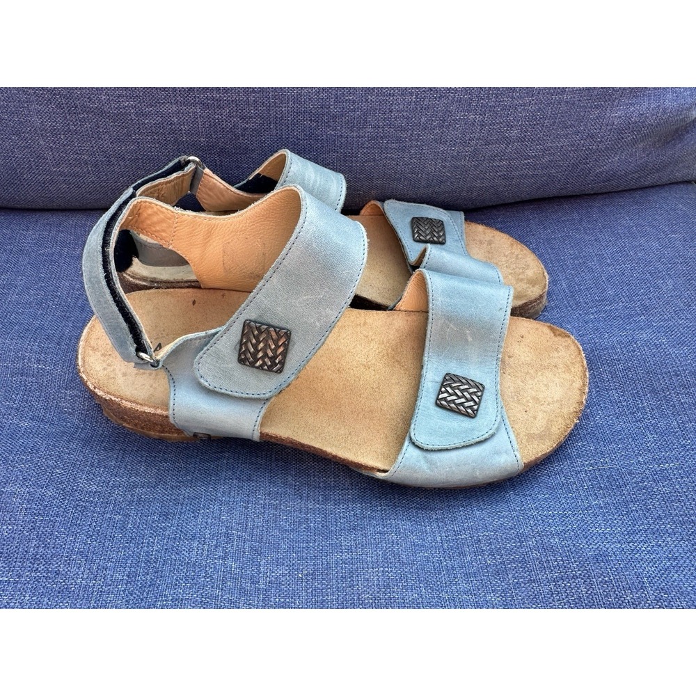 Haflinger Shoes Womens EU 38 Blue Leather Sandals